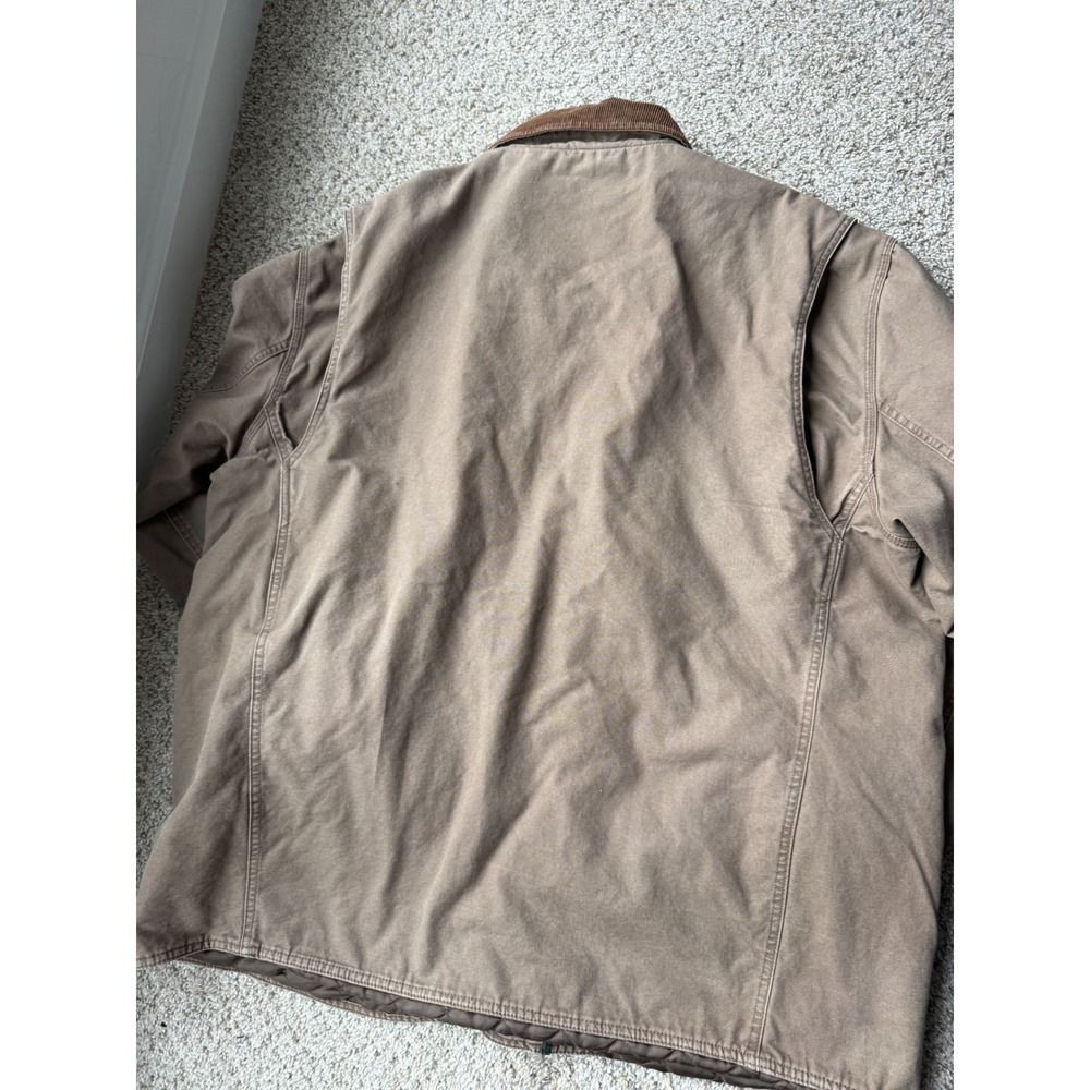 Vintage Orvis Barn Jacket Field Brown Canvas lined Corduroy Collar Gorpcore XXL - Picture 7 of 14